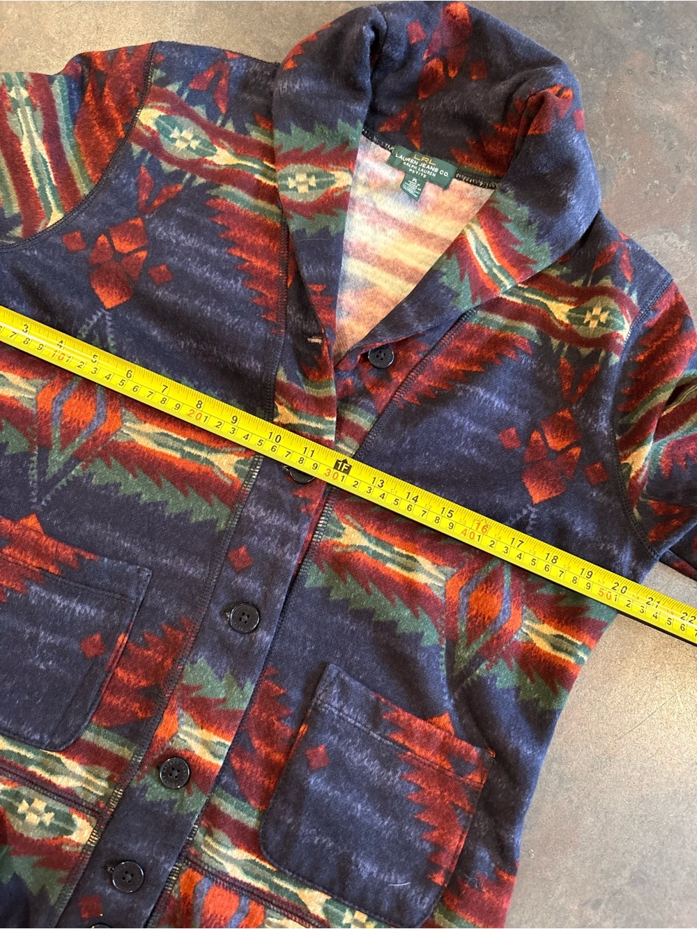 Ralph Lauren Lauren Jeans Co Multicolor Patterned Blazer Jacket Large P - Picture 2 of 8